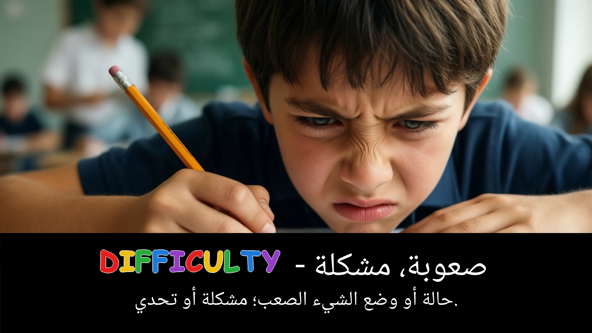 Arabic Illustration for difficulty